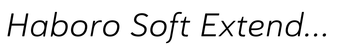Haboro Soft Extended Book Italic